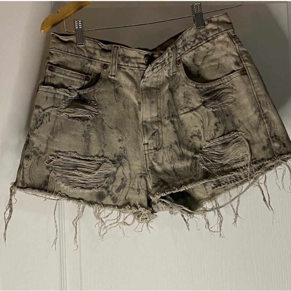Distressed Gray Women's Shorts